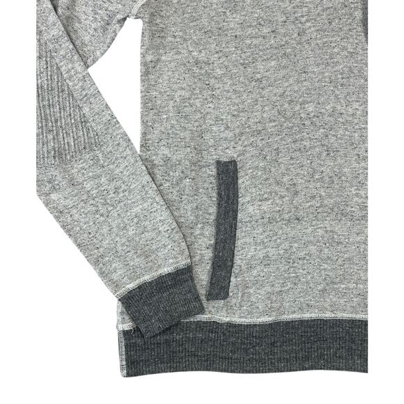 Billy Reid Contrast Stitch Sweater Hoodie Pullover Shirt Grey Large Linen Blend - Picture 11 of 16
